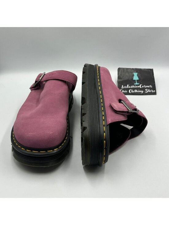 Dr. Martens Men\'s Purple Suede Leather Zebzag Mule Sandals Size 13 3567 main image 4